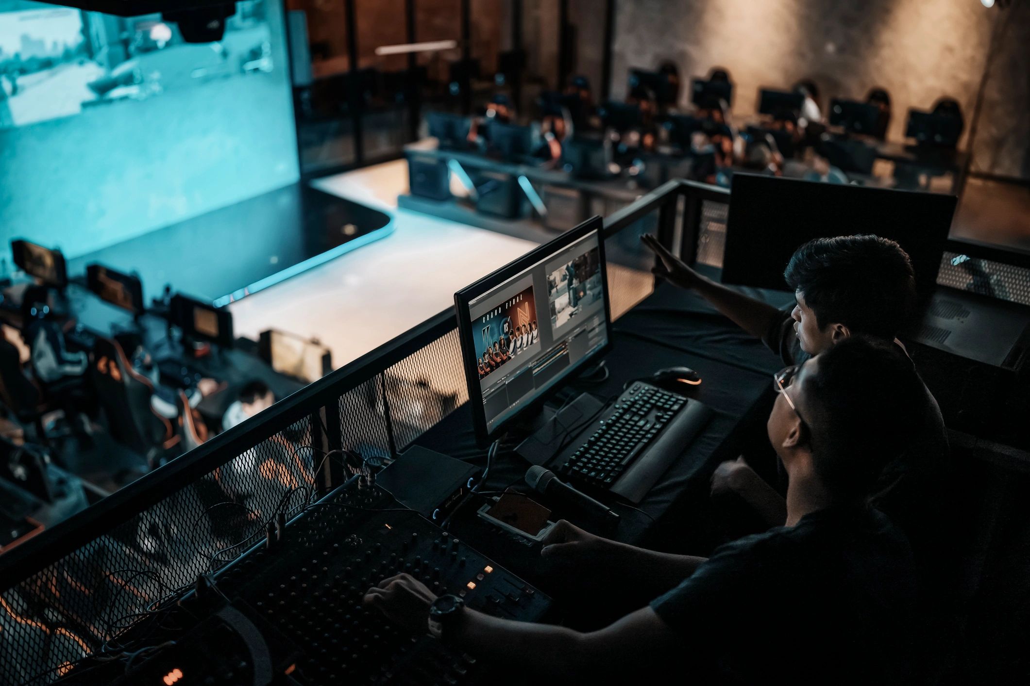 audio video production team modern