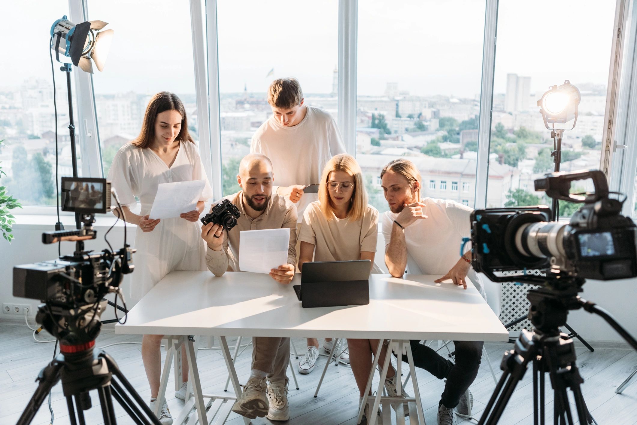 business promo video production crew